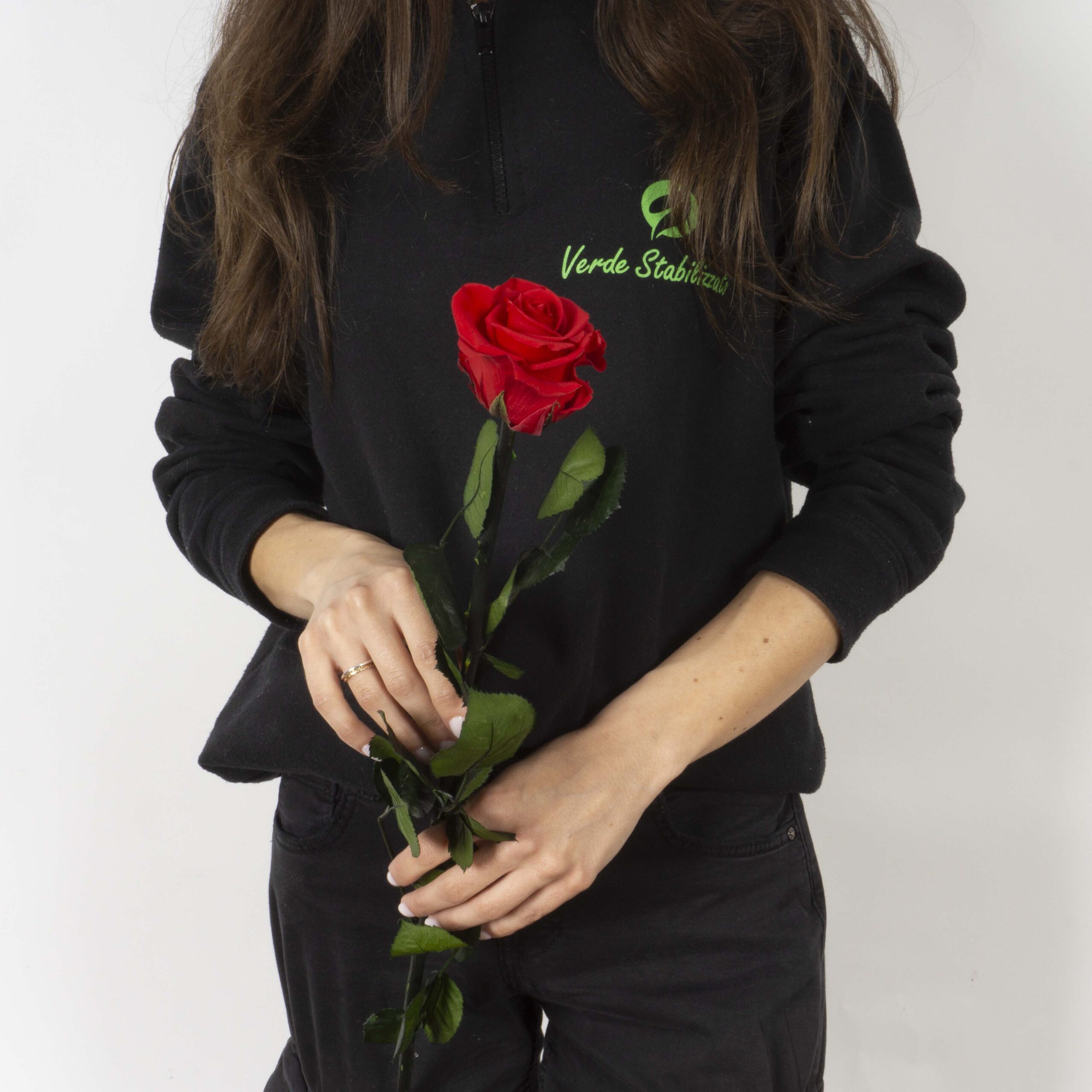 Rosa con stelo rossa - immagine 4