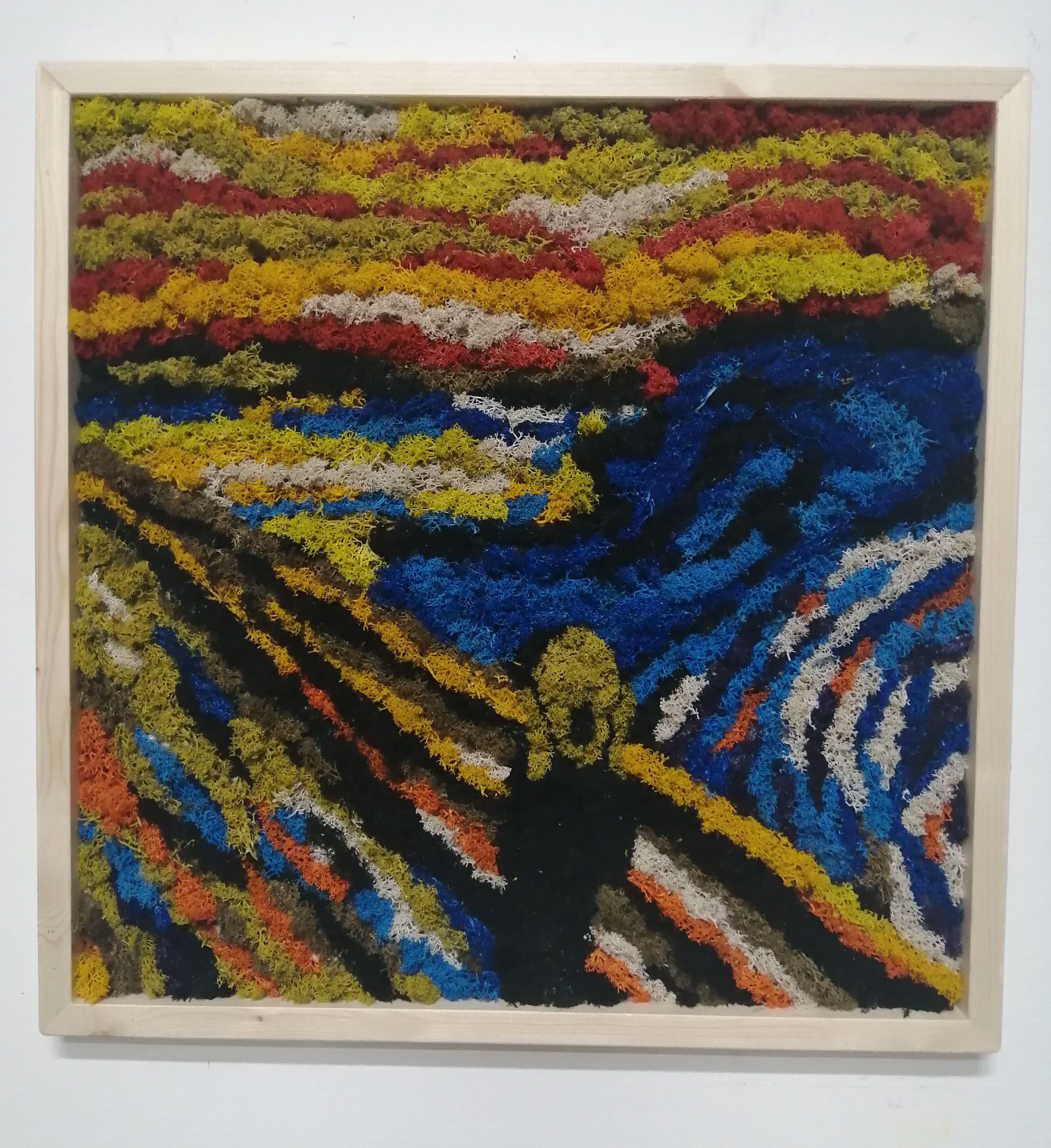 Quadro Urlo di Munch lichene stabilizzato