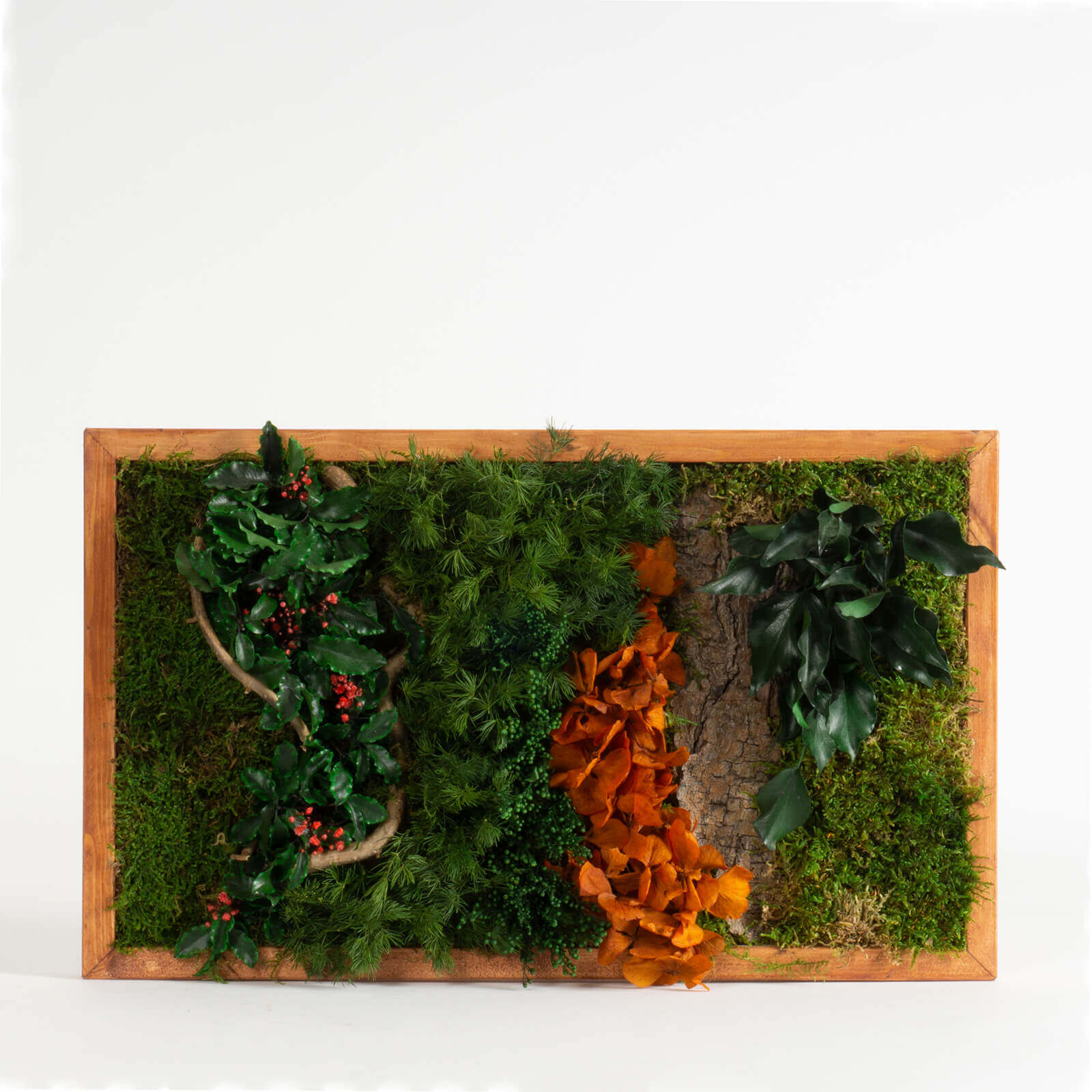 Quadro Fogliame e Ortensie