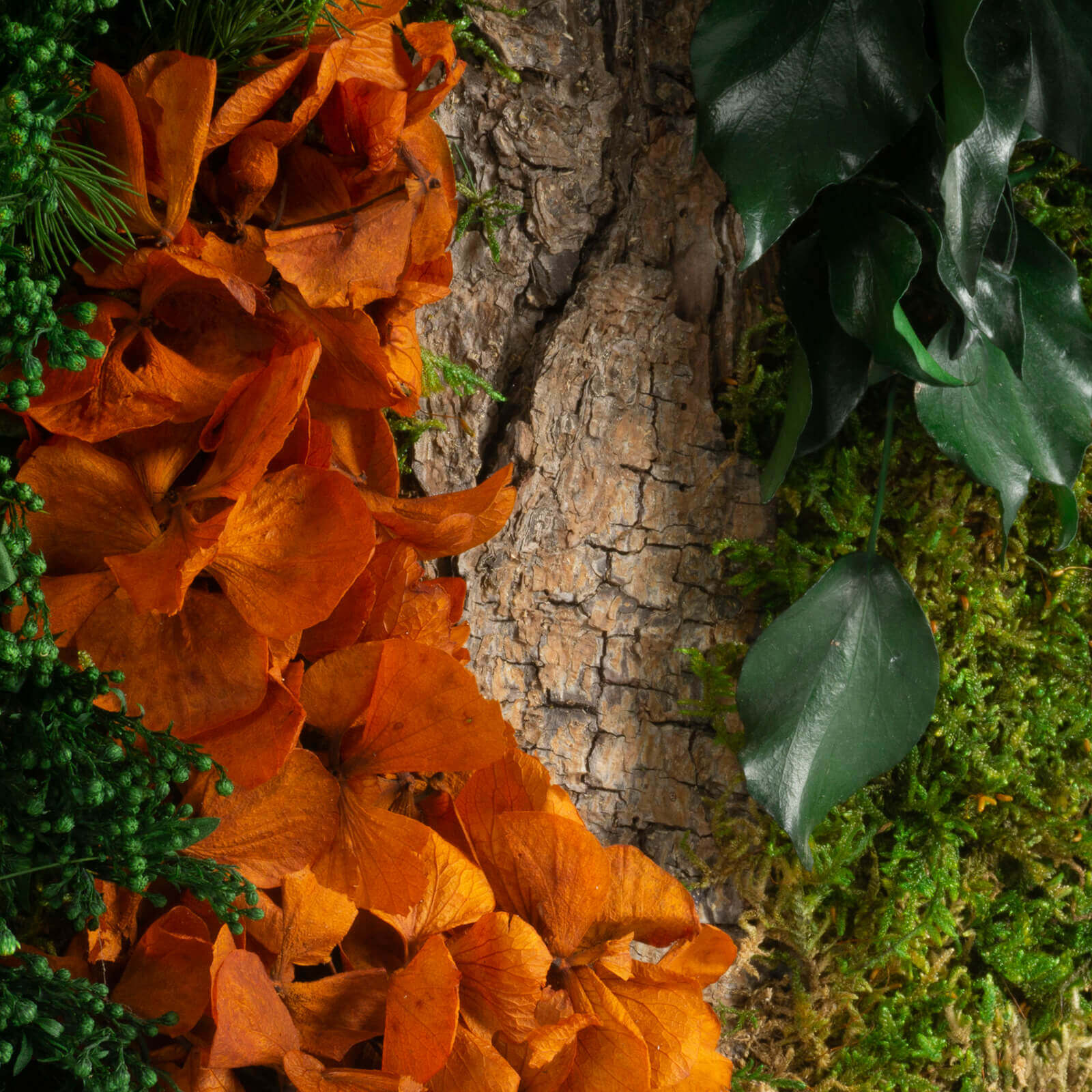 Quadro Fogliame e Ortensie - immagine 3