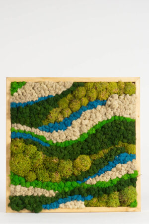 Quadro onde di lichene e muschio