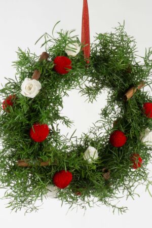Ghirlanda Craspedia e Rose