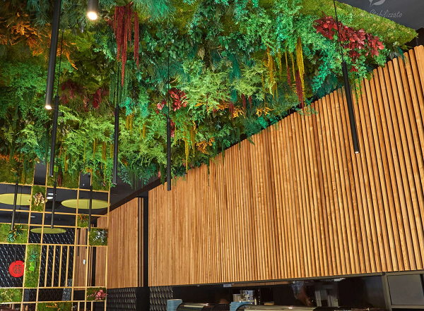 Soffitto di verde stabilizzato.